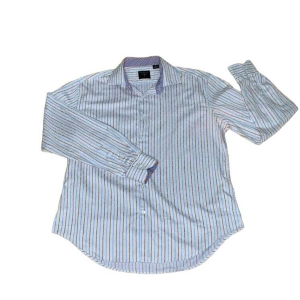 Johnny Fly Striped Button-Up Casual Shirt Long‎ Sleeve Extra Large XL